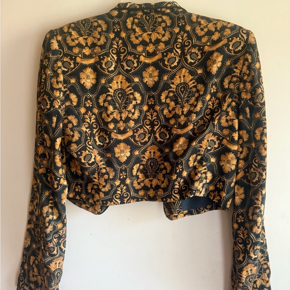 Georgiou Women's Black and Gold Blazer - Picture 4 of 4